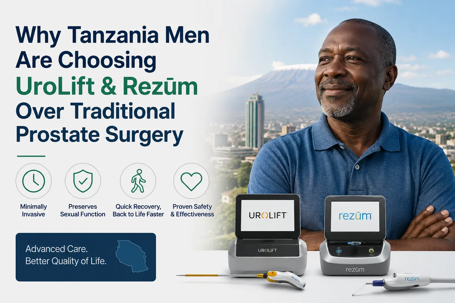 Why Tanzania Men Are Choosing UroLift & Rezūm Over Traditional Prostate Surgery
